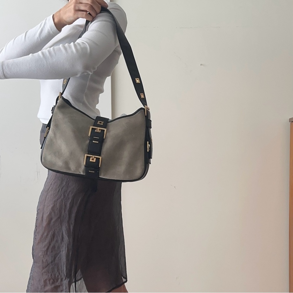 Yves Saint Laurent YSL grey suede bag - Picture 4 of 16